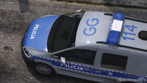 Volkswagen Caddy Polskiej Policji - Law Enforcement - Polish Emergency V